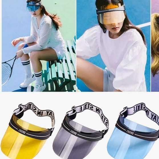 Viseira  J'abor Transparente De Acrílico Resistente Super Tendência Verão Praia Carnaval Ótima Qualidade CJ-1