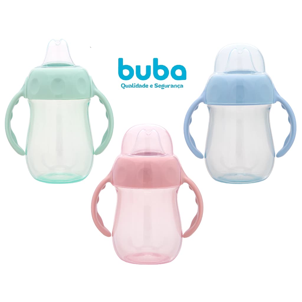 Copo de Treinamento Com Alça e Bico De Silicone Buba