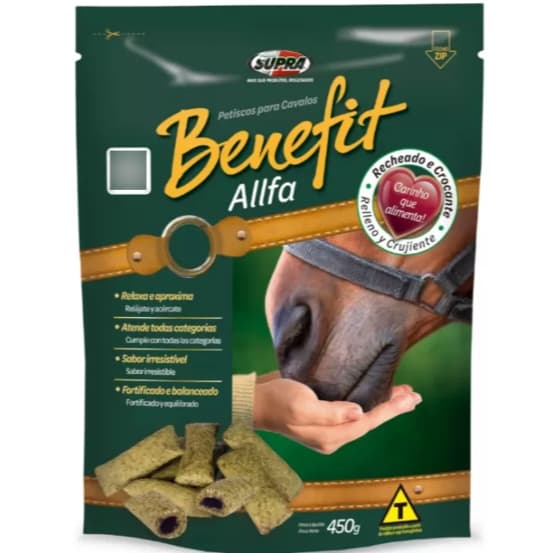 Biscoito Benefit Allfa Petiscos, Biscoito para Cavalos 450g - Supra