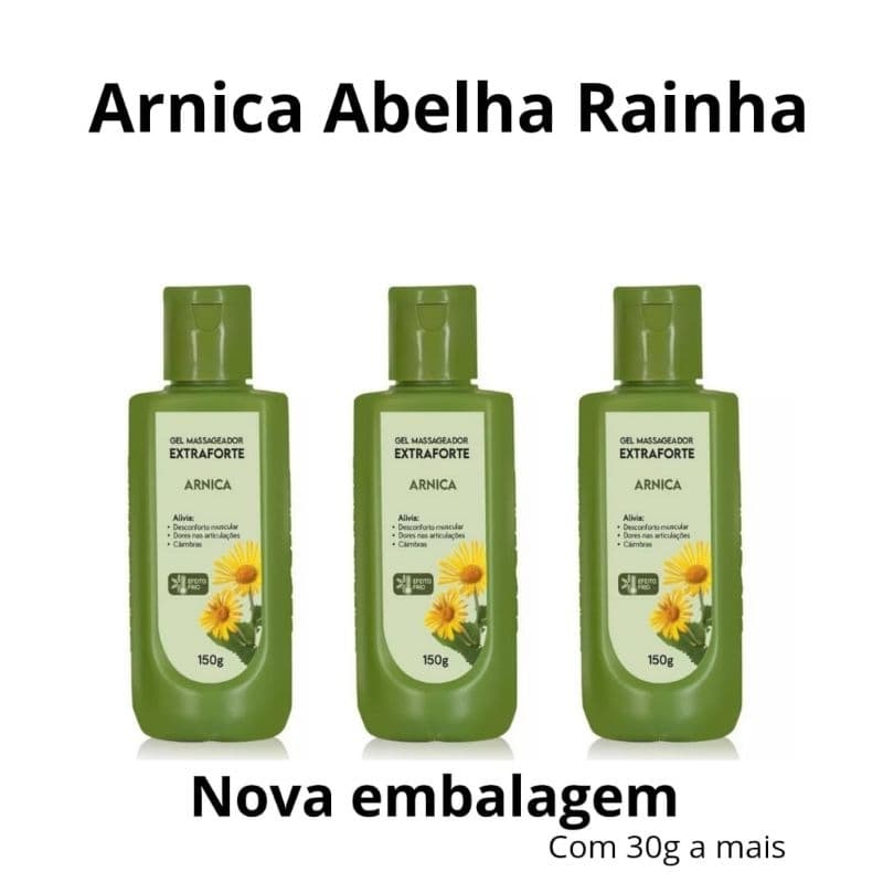 KIT COM 3 GEL MASSAGEADOR EXTRAFORTE ARNICA - 150G