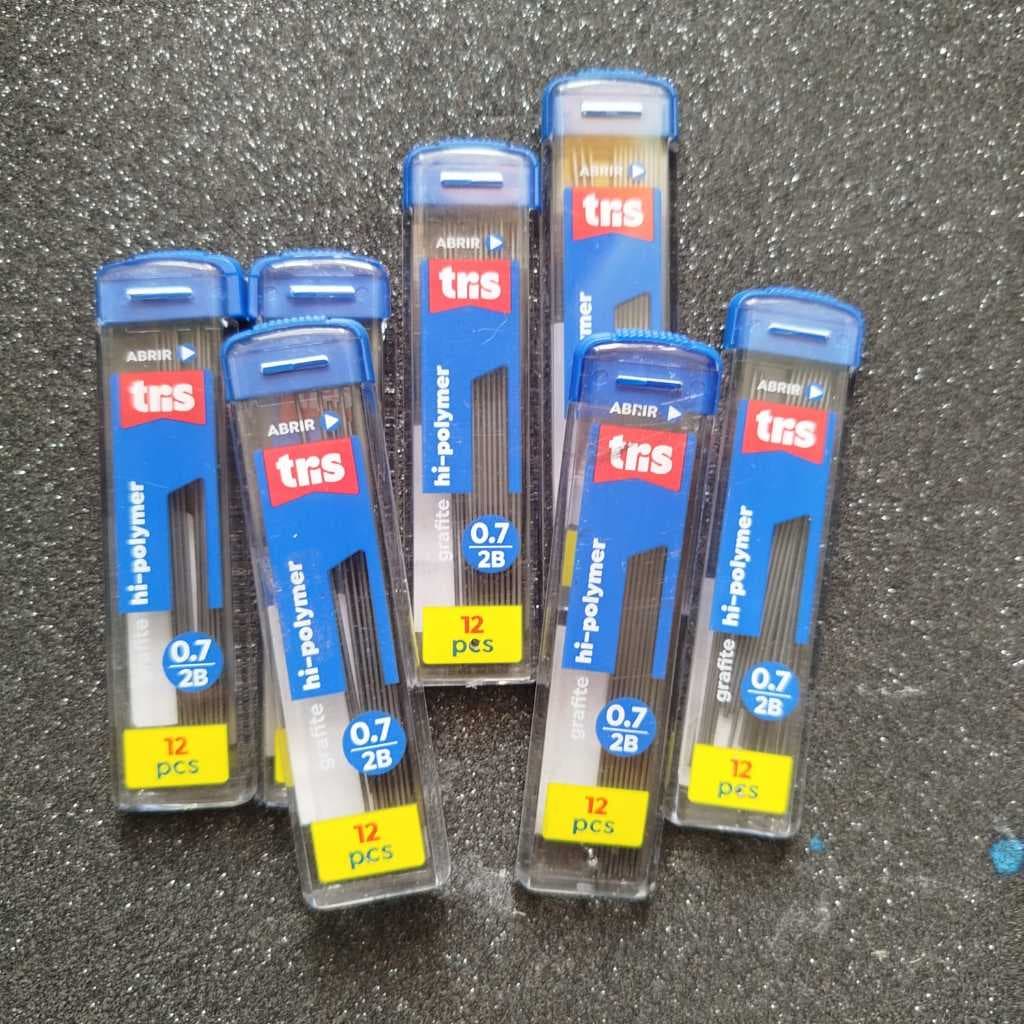 Grafite 2B e HB - 0.7 mm | 0.5 mm | 0.9 mm | 2.0 mm - TRIS, TILIBRA e BRW