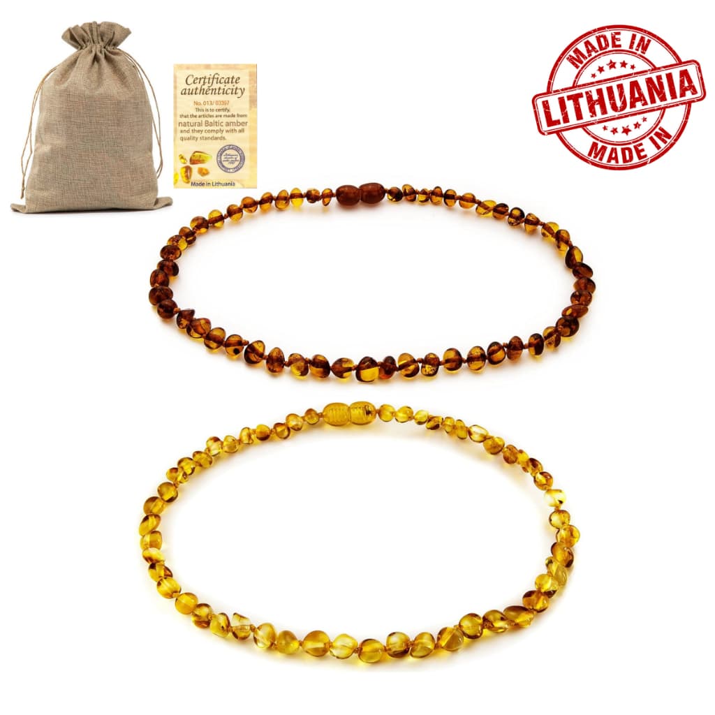 Colar de Âmbar de 0 a 3 anos - Original Com Certificado 33cm