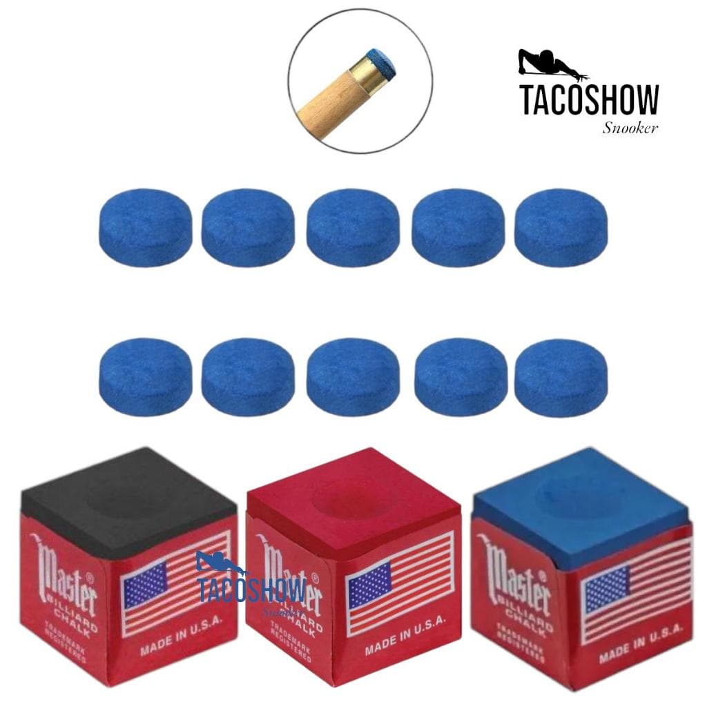 10 Solas Couro 11mm APEX Para Taco Sinuca 3 Giz Master Sinuca Snooker Original Profissional Cores