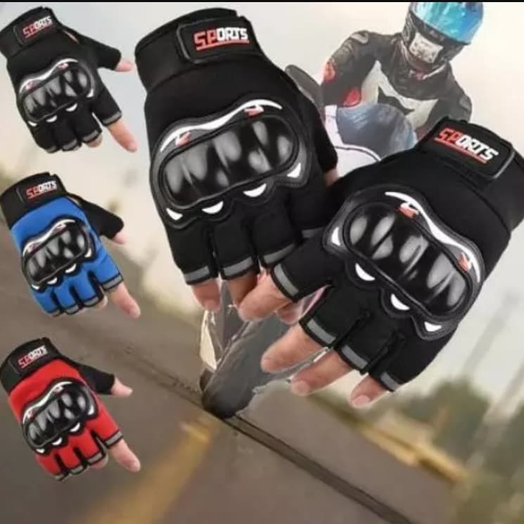 Luvas de Segurança Meio/NORMAL Dedo Para Motociclistas e Ciclistas Anti-impacto