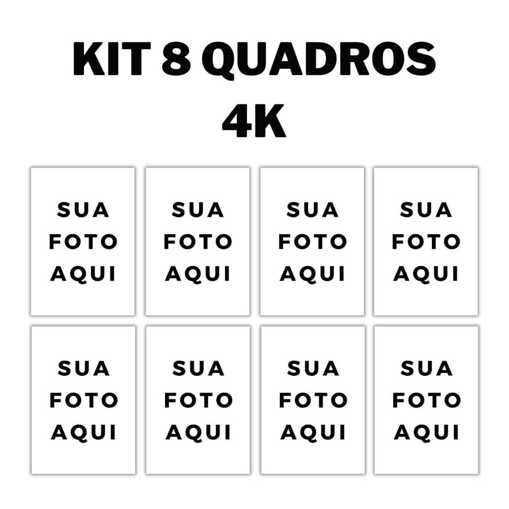 Kit com 8 Placas Quadros decorativos personalizados com sua foto