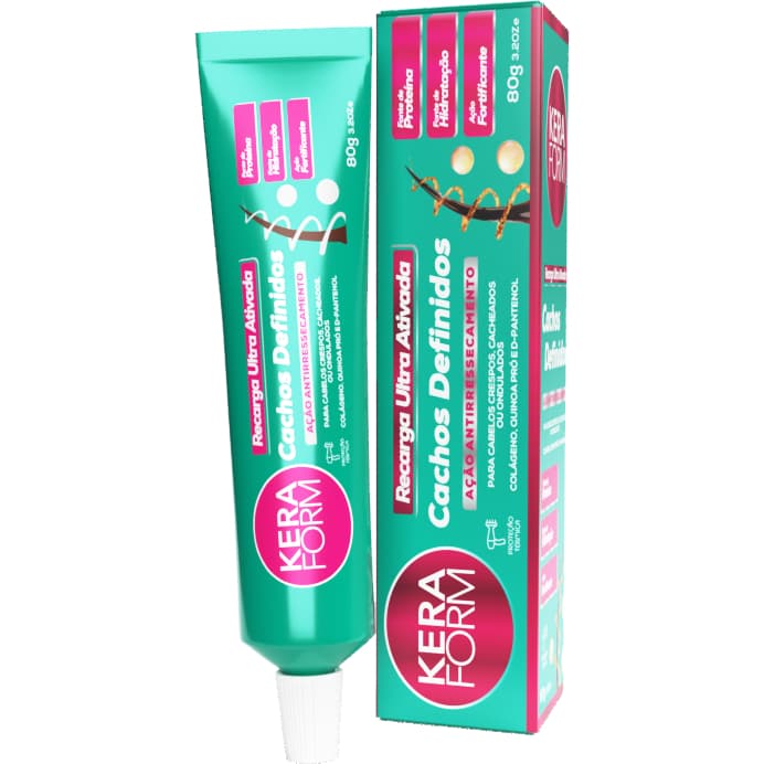 Recarga Keraform Ultra Ativada Cachos – Ativador de Cachos, Hidratação Profunda, Definição e Força Capilar