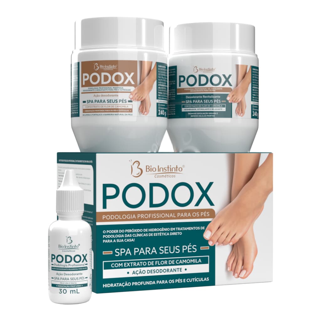 PODOX - PODOLOGIA, TRATAMENTO E SPA PARA OS PÉS - KIT 3 PRODUTOS - BIO INSTINTO