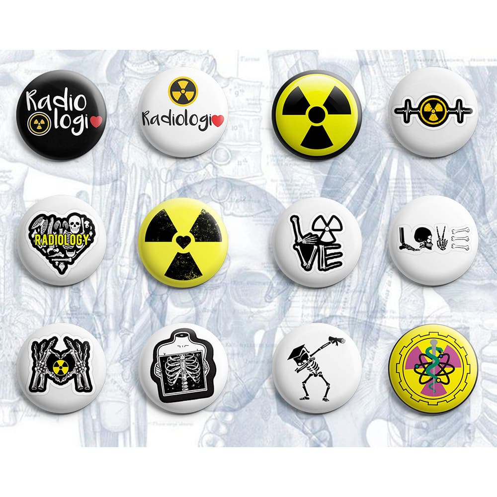 Botton Radiologia -  Botons / Botum / Broche (3,5cm & 4,5cm)