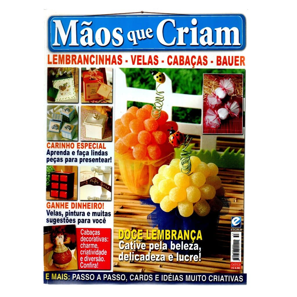 Revista Mãos Que Criam, Nº 53, Lembrancinhas, Velas, Cabaças, Buer, Nº 53