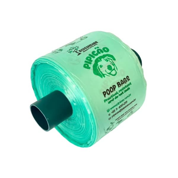 Bobina Cata Caca Com 300 Saquinhos Biodegradáveis Coleta de Fezes de Cachorro Pipicão