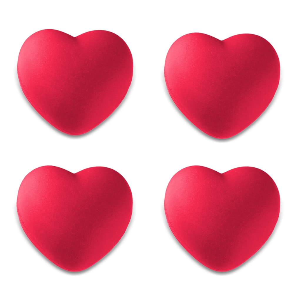 Coração De Vinil Anti Stress E Fisioterapia - Kit C/4 Red