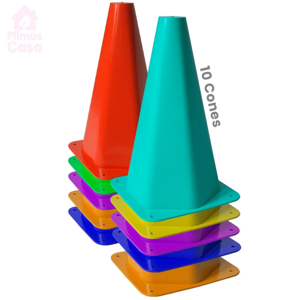 Kit 10 Cones De Plástico Para Diversos Tipos de Treinos Funcionais
