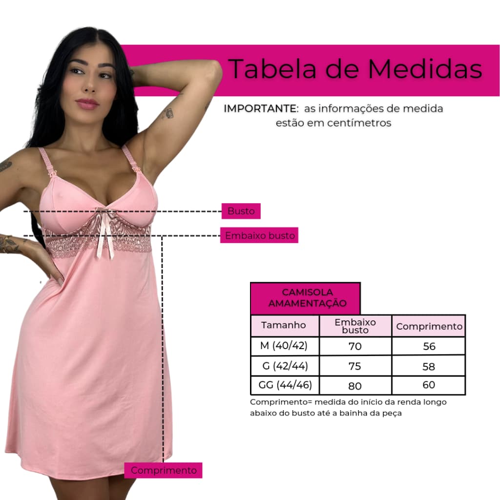 KIT 2 Peças - Camisola e Baby Doll Amamentação Saída Maternidade Pós-parto Gestante com Renda Confortável Pijama Roupa de Dormir -  BeLIT Linha Noite