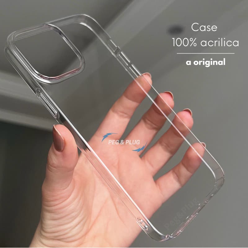 Capa Case 100% Acrilica Extra Fina Casca de Ovo p/ Iphone 16 PRO MAX 15 14 13 12 11 Xr
