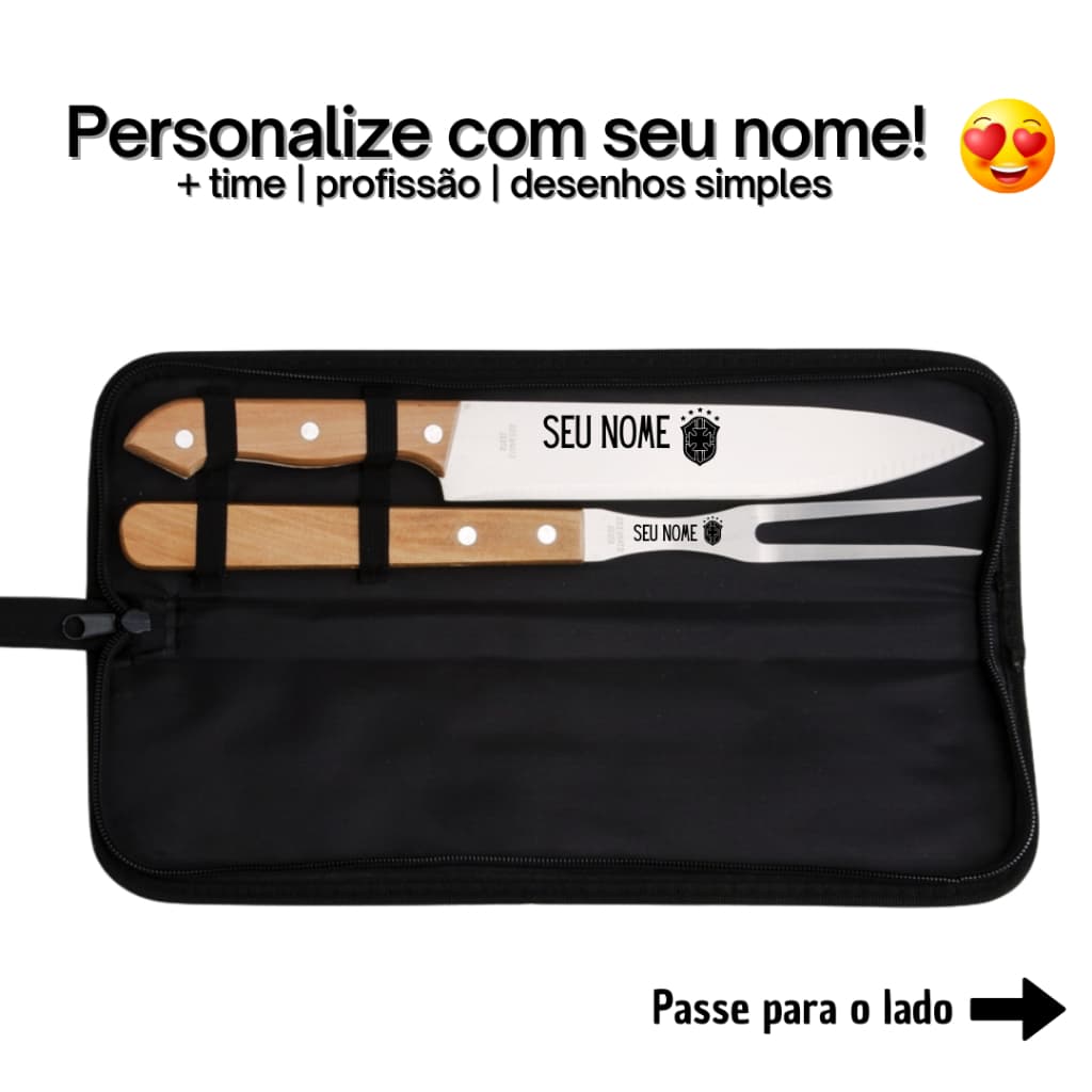Kit Churrasco Personalizado - Time, Profissão, Desenho