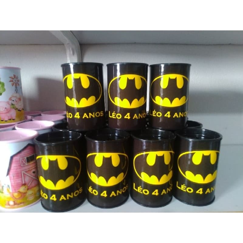 10 Lembrancinha Cofrinho Personalizado Batman  - Vários Temas