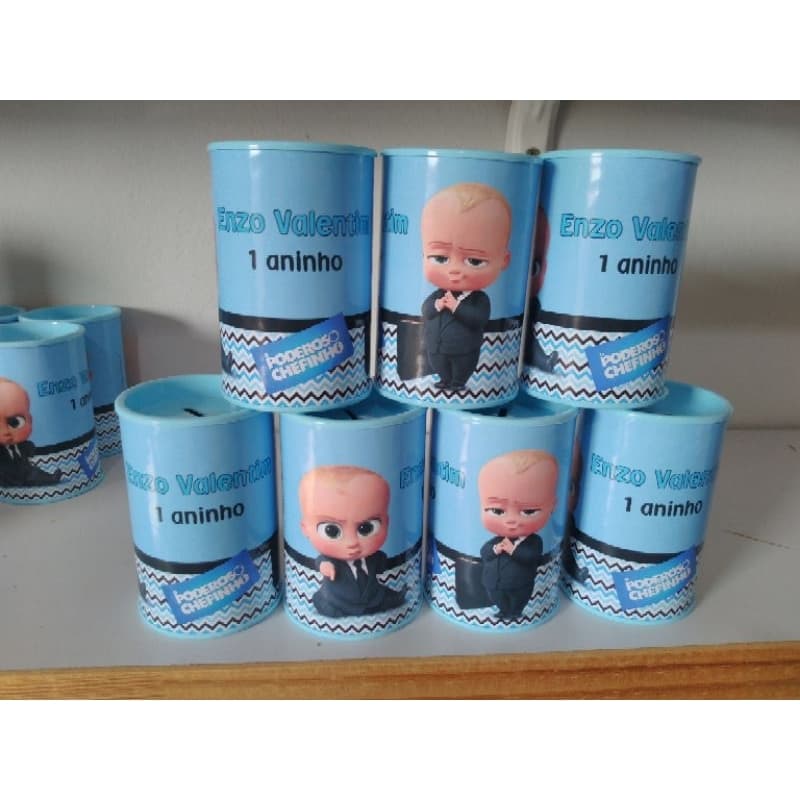 10 Lembrancinha Cofrinho Personalizado Poderoso Chefinho  - Vários Temas