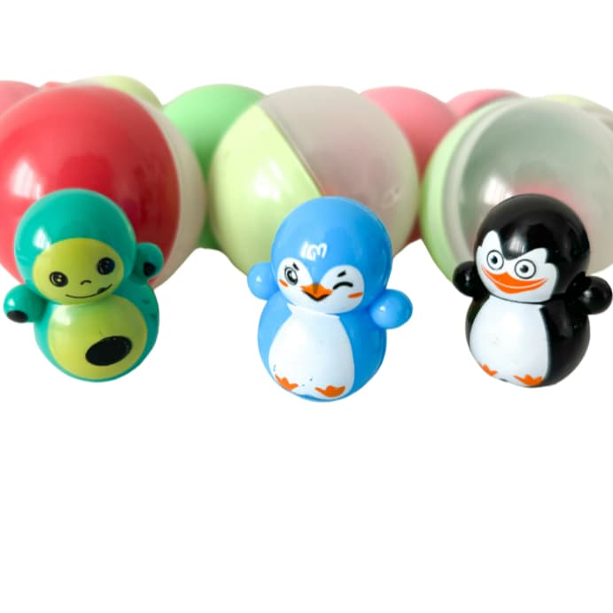 10/20/30/40 Capsulas Joao Bobo - Boneco Doido 2 polegadas - festas infantil - Brinde