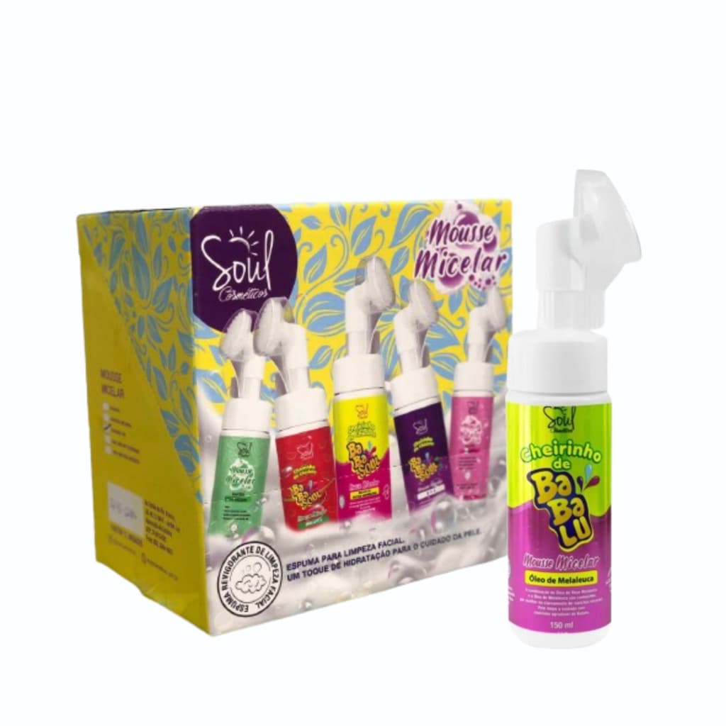 Caixa com 12 Mousse Micelar Facial 150ml Soul Cosméticos
