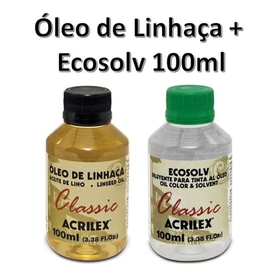 Óleo de Linhaça + Ecosolv Diluente 100ml Acrilex