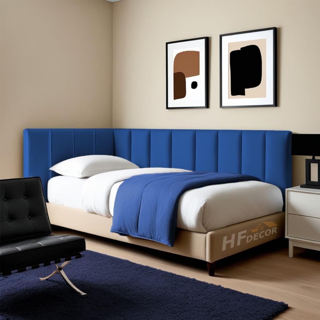 Cabeceiras de Cama Box Retangular Estofada Modulada KIT Formato em L - 20x45cm