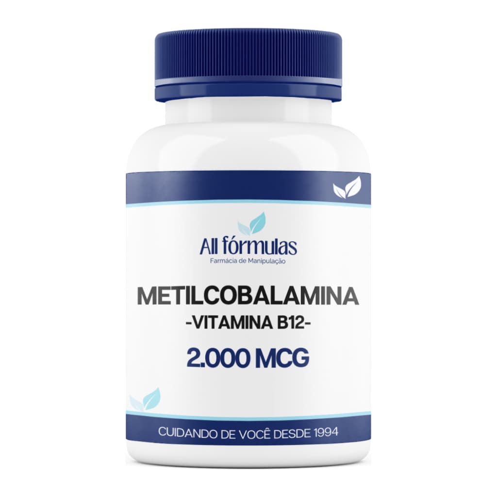 Vitamina B12 Metilcobalamina 2.000mcg - 60, 120, 180 Cápsulas