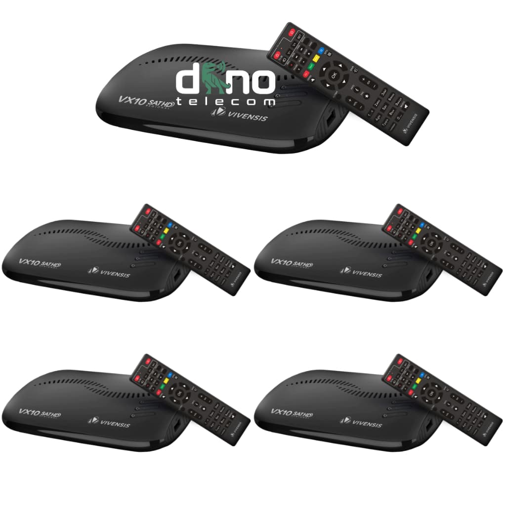 Kit 5 Receptor Digital Vx10 Tv Sat Hd 5g Ku - Vivensis