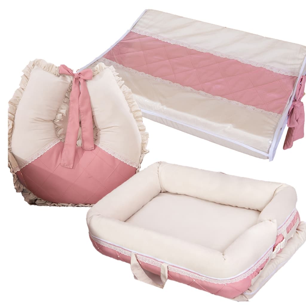 Trocador Anatômico Americano + Ninho Redutor + Almofada Amamentar