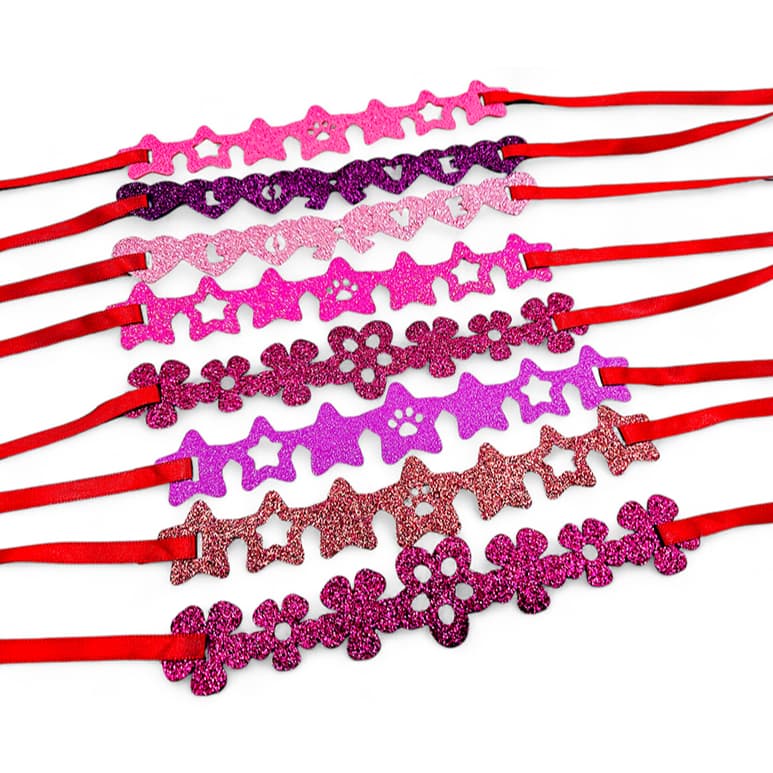 50 Gargantilha Pet Eva Sortidas Laços Cetim Banho E Tosa Pet Shop Cães e Gatos