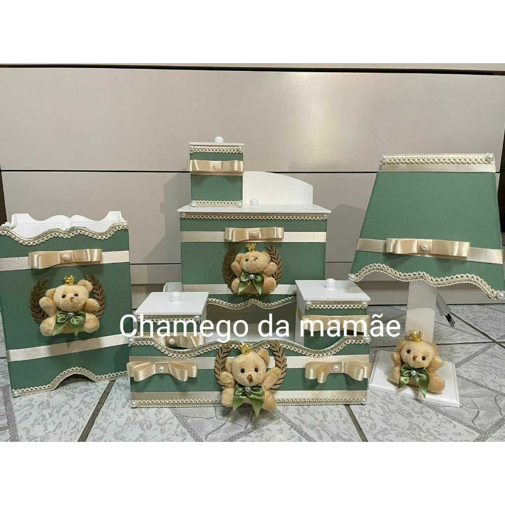 Kit Higiene Mdf 7 - Verde Liso - CM400