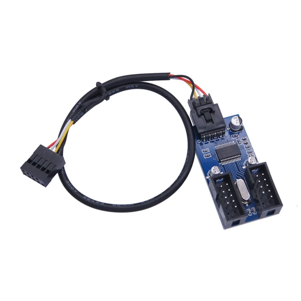 Adaptador Usb 9 Pinos 2.0 Hub Splitter Usb Divisor 1-2 Saídas