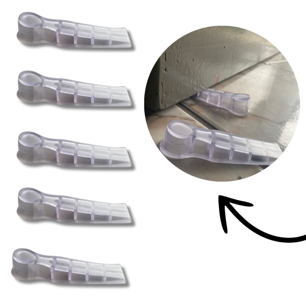 Kit 12 trava porta em silicone peso aparador porta prendedor cores diversas