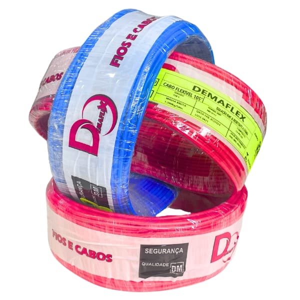 Fio Elétrico Flexível 6mm 100 Metros Anti-Chama