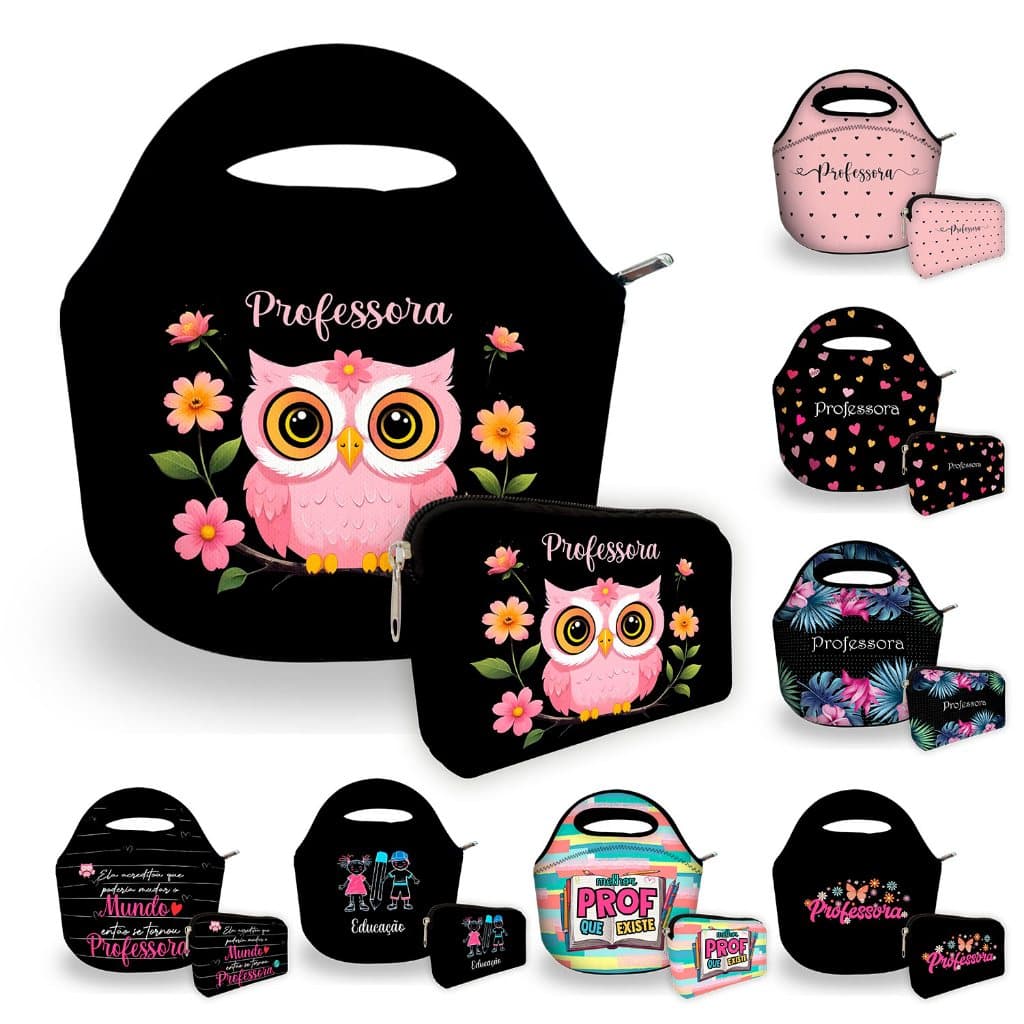 Kit Basic em Isoflex com 1 Bolsa + 1 Necessaire - ISOPRENE - Profissões Várias Estampas