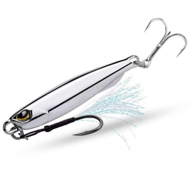 Isca Artificial Slow Jig Metal Prateado Jumping Jig Pesca Mar e Rio