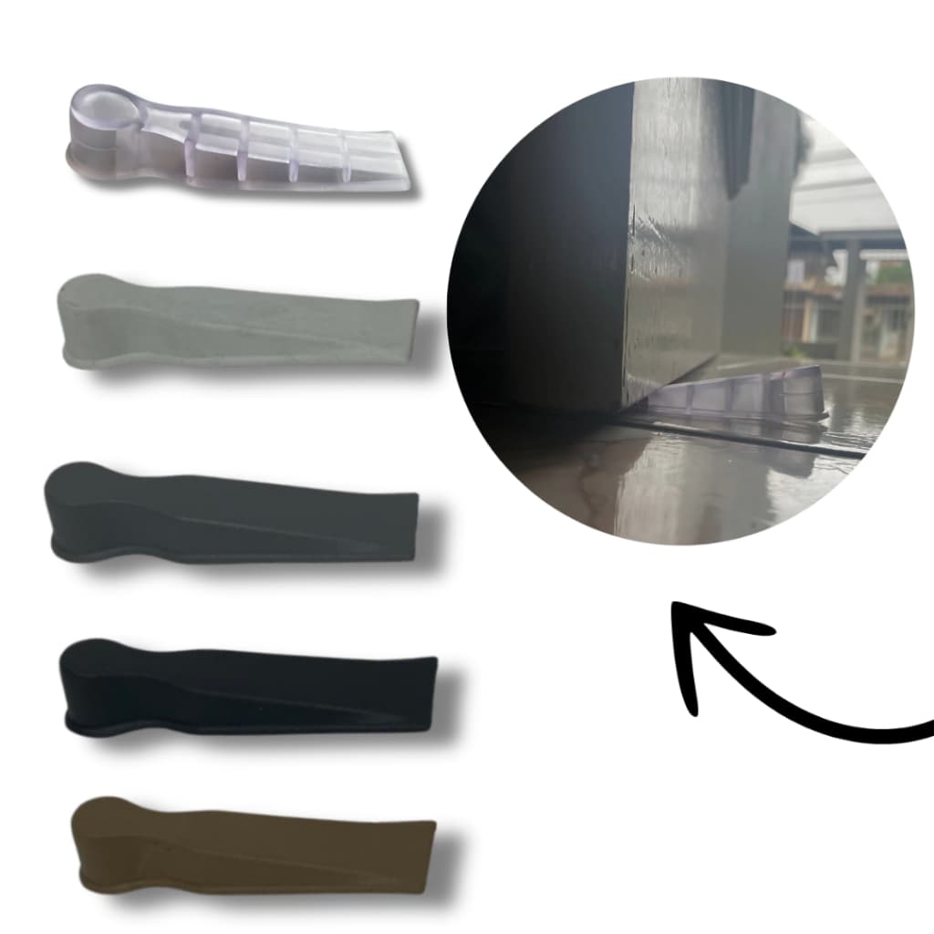 Kit 5 travas porta em silicone peso aparador porta prendedor silicone maleável