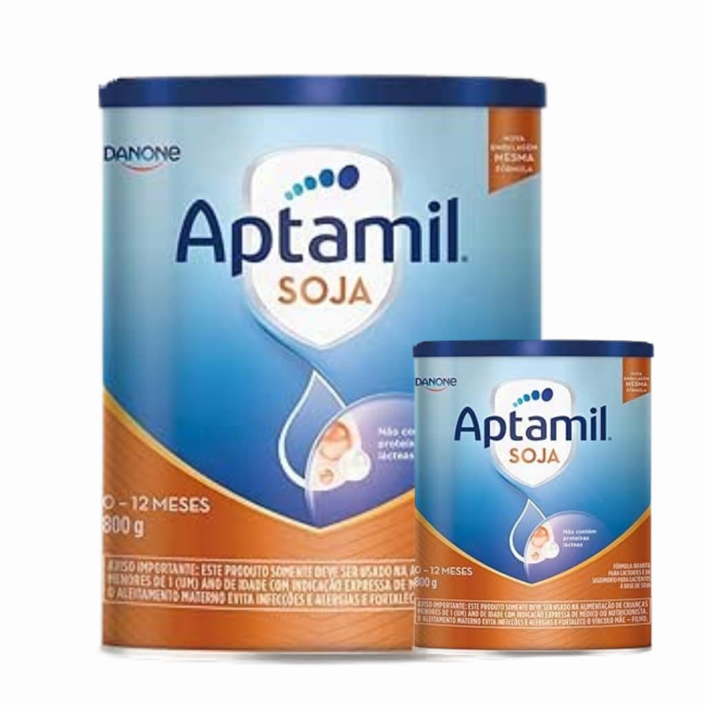 2 Latas - Aptamil SOJA - Fórmula Infantil Em Pó Danone 800 gr