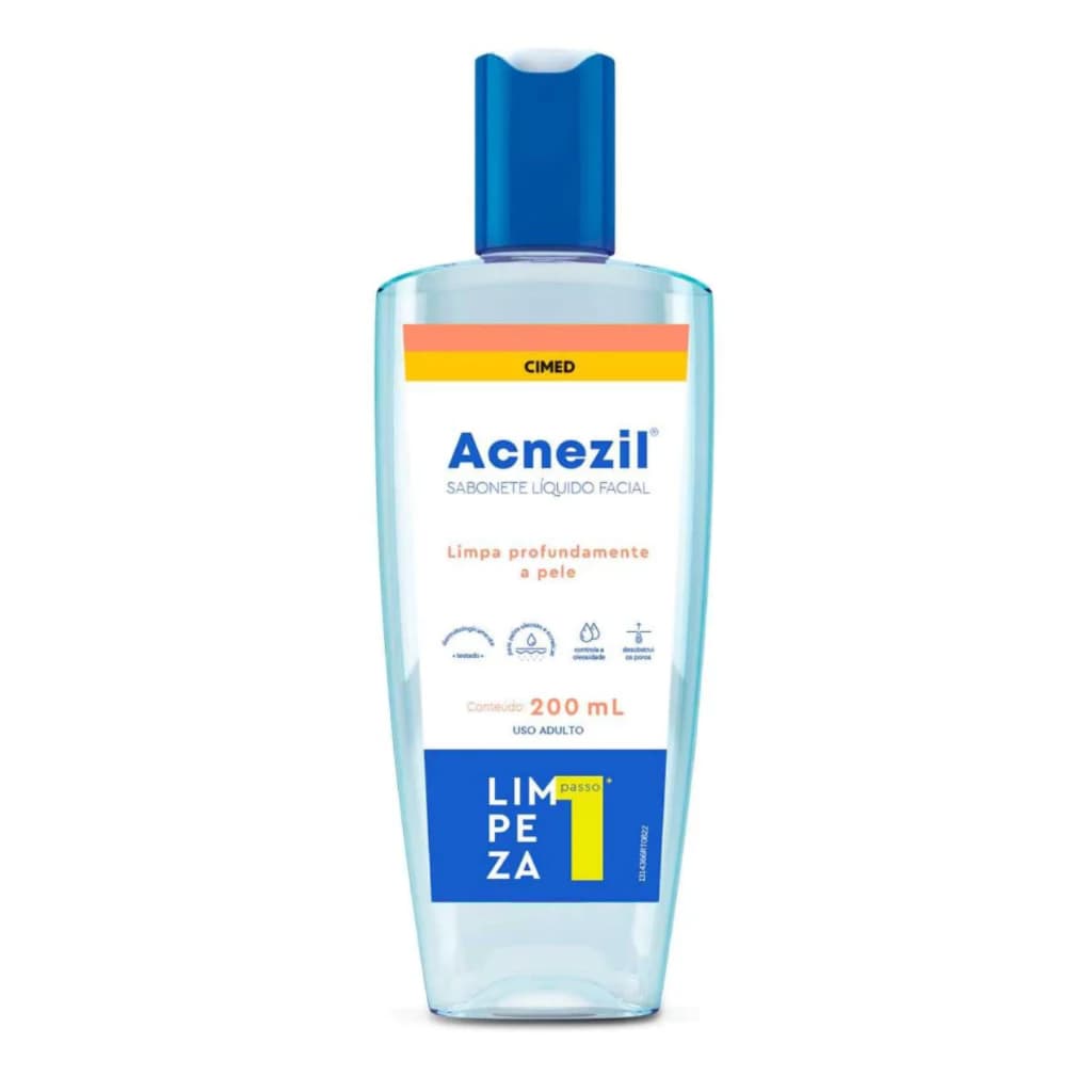 Acnezil Facial Antisséptico Sabonete Líquido - o Autêntico - 200 Ml Cimed
