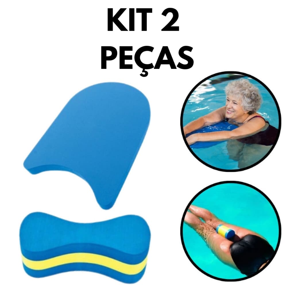 Kit Natação Hidroginastica Pull Boia Poliboia + Prancha Pequena EVA
