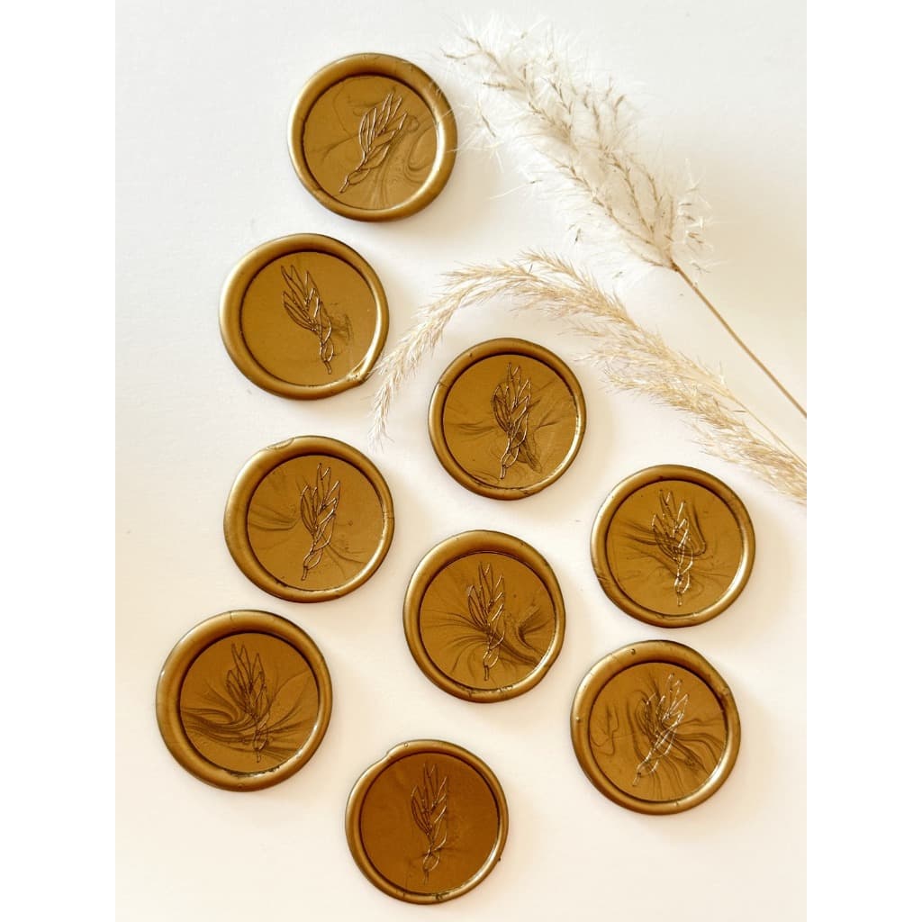 Lacres de cera Alga convite de casamento kit 10un - Envio Imediato