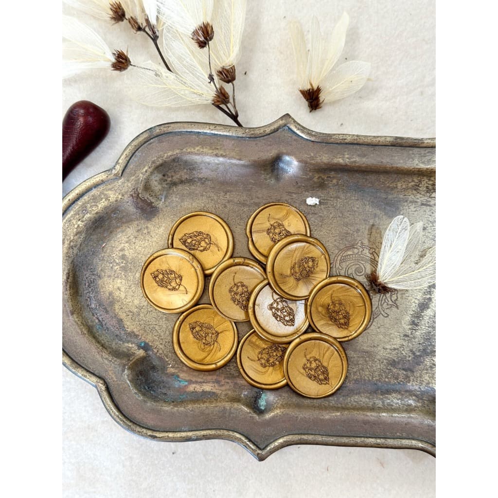 Lacres de cera Cacau convite de casamento kit 10un - Envio Imediato