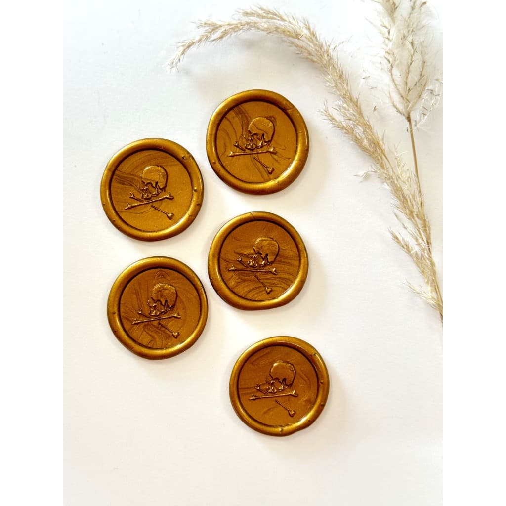 Lacres de cera Caveira convite de casamento kit 10un - Envio Imediato