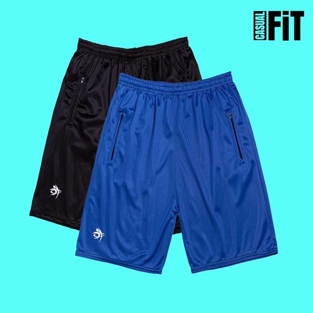 kit/Conjunto 2 Bermuda Short Dry Fit Com Zíper  Masculina Casual- Treino -Academia- Esportes