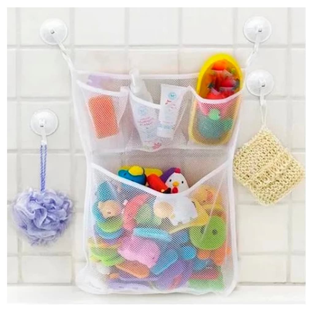 Rede Saco Organizador de Brinquedos de Bebê Criança Infantil para Banheiro