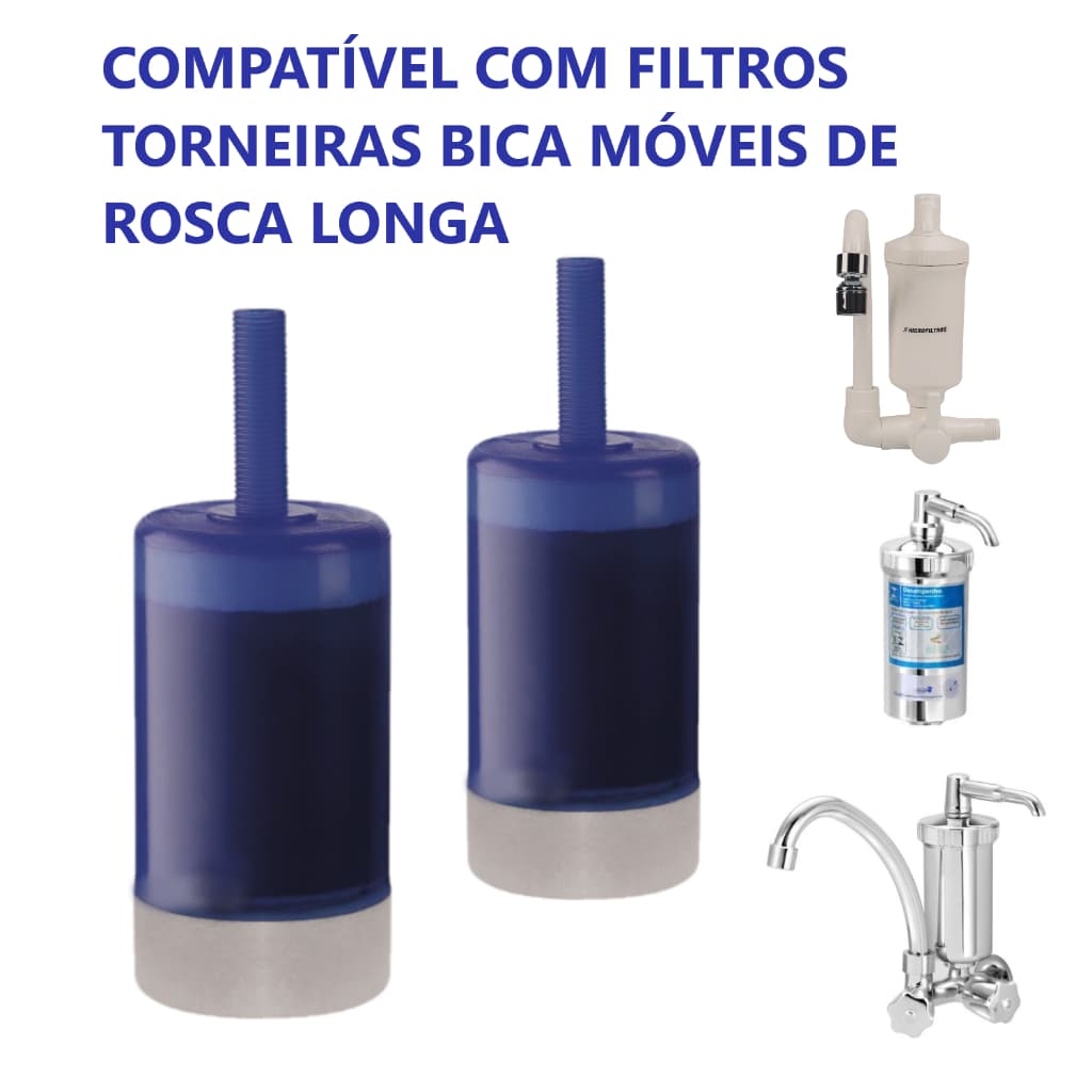 Refil Vela Universal Filtro Bica Móvel Compatível: Herc, Víqua, Sap, Whilcla, Acquabios New, Ellen