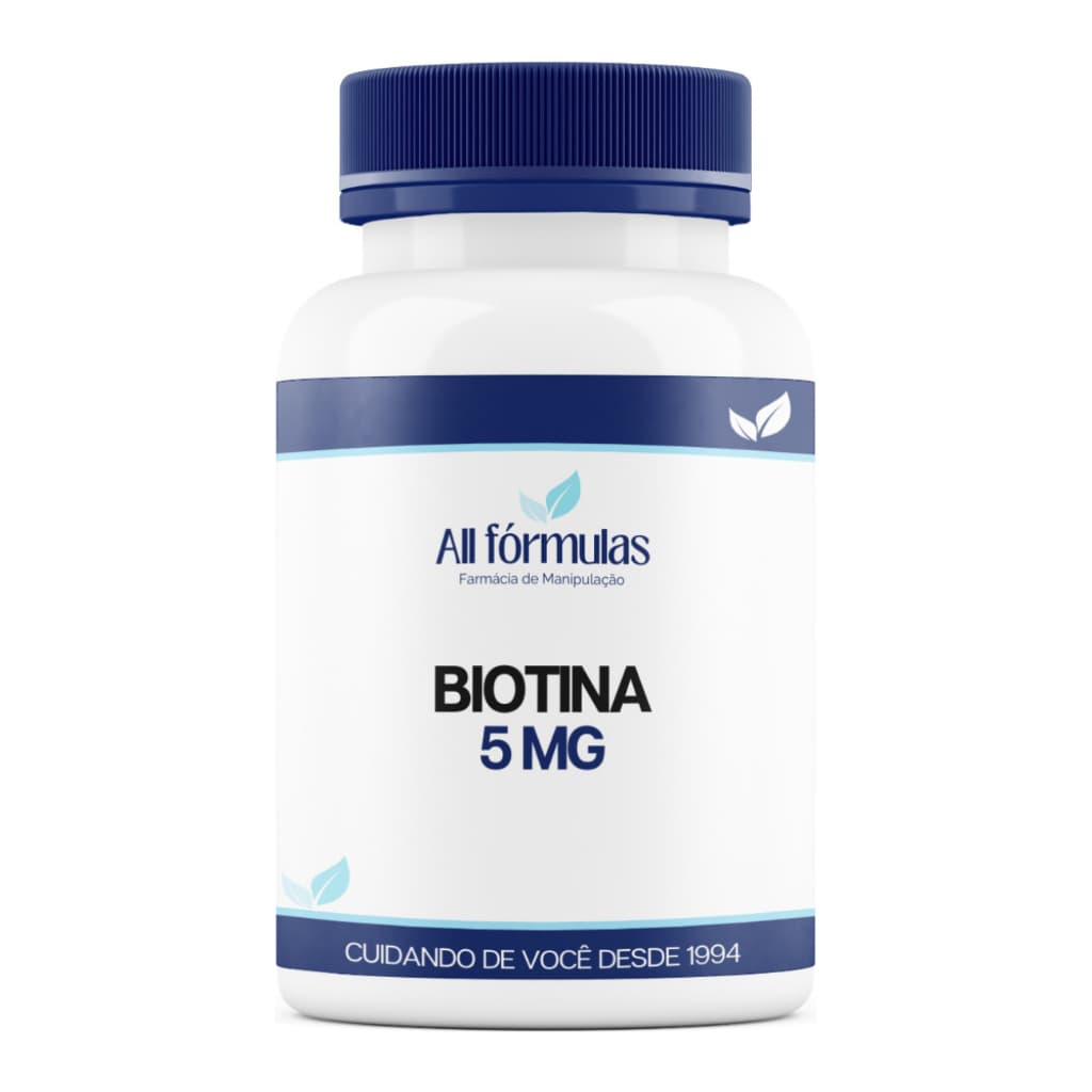 Biotina 5 Mg - 60, 120, 180 Cápsulas - Pura