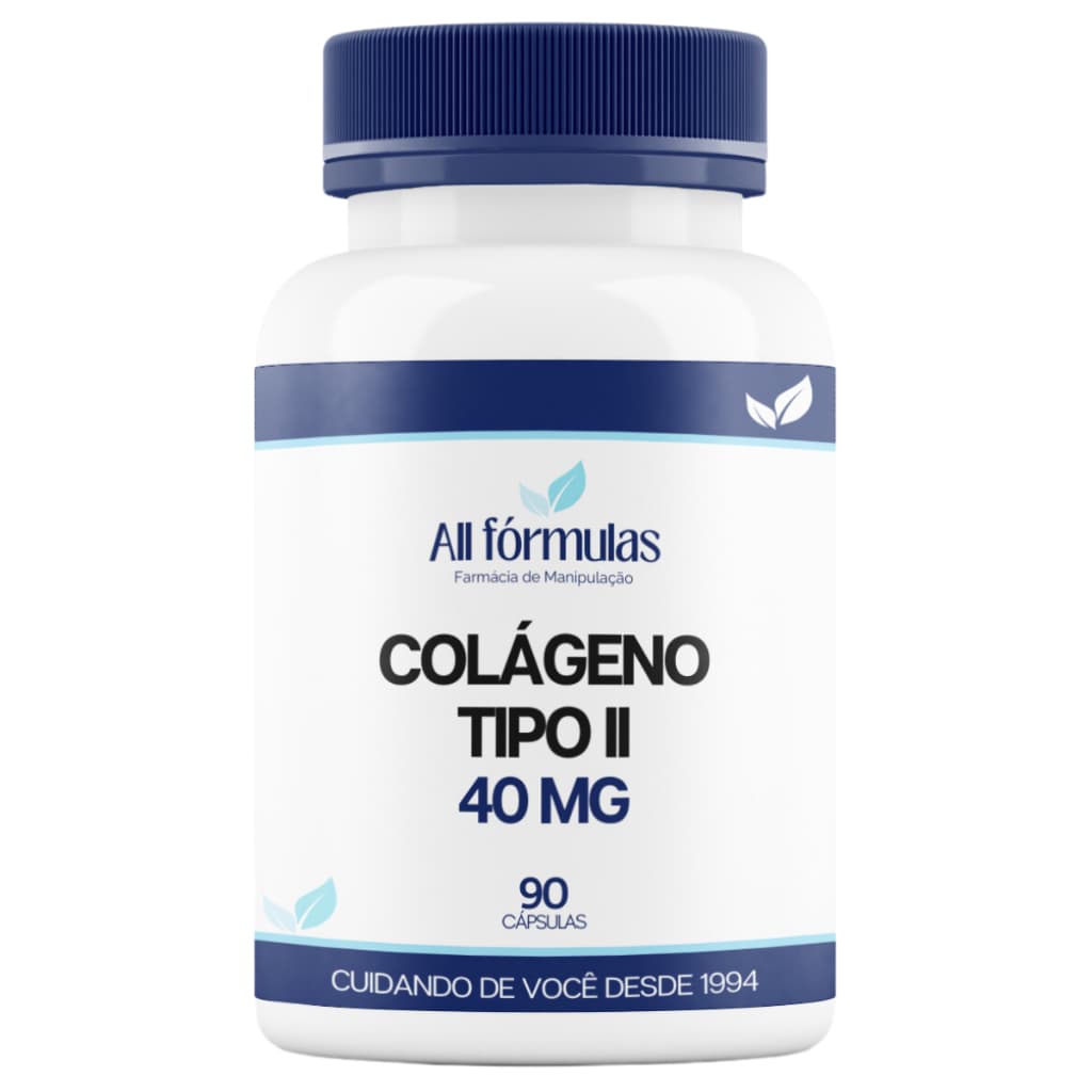 Colágeno Tipo II 40mg - 90 Cápsulas - Puro