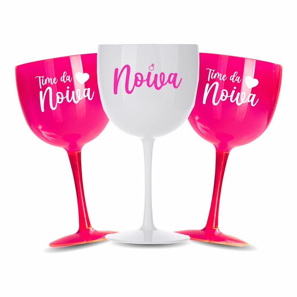 Kit 15 Taças Gin Vodka 580ml Acrílica Personalizadas Chá de lingerie despedida de solteira madrinhas Bride Noiva - Aloha