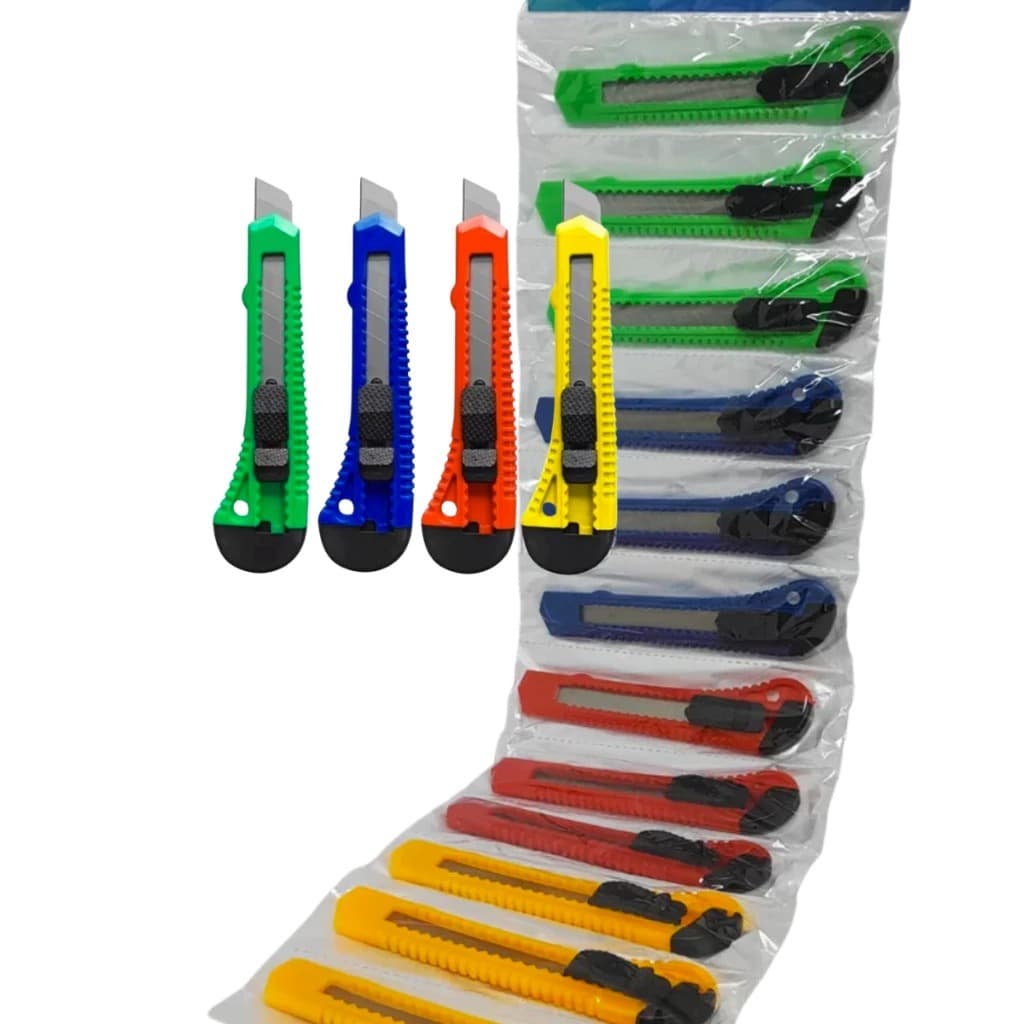 Kit C/12 Estiletes - 15cm Lamina 18mm - Cores Variadas