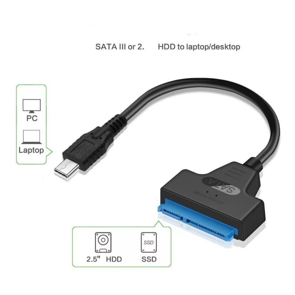 Adaptador Usb 3.0 Para Sata Hd Externo / Ssd 2,5 2.5 Usb-c